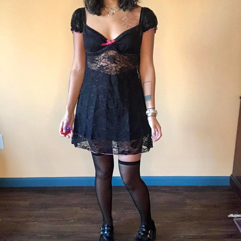 Milkmaid lace dress